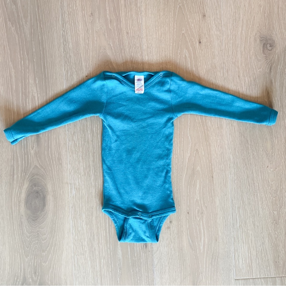 Engel | Merino Wool and Silk Blend Long Sleeve Bodysuit
